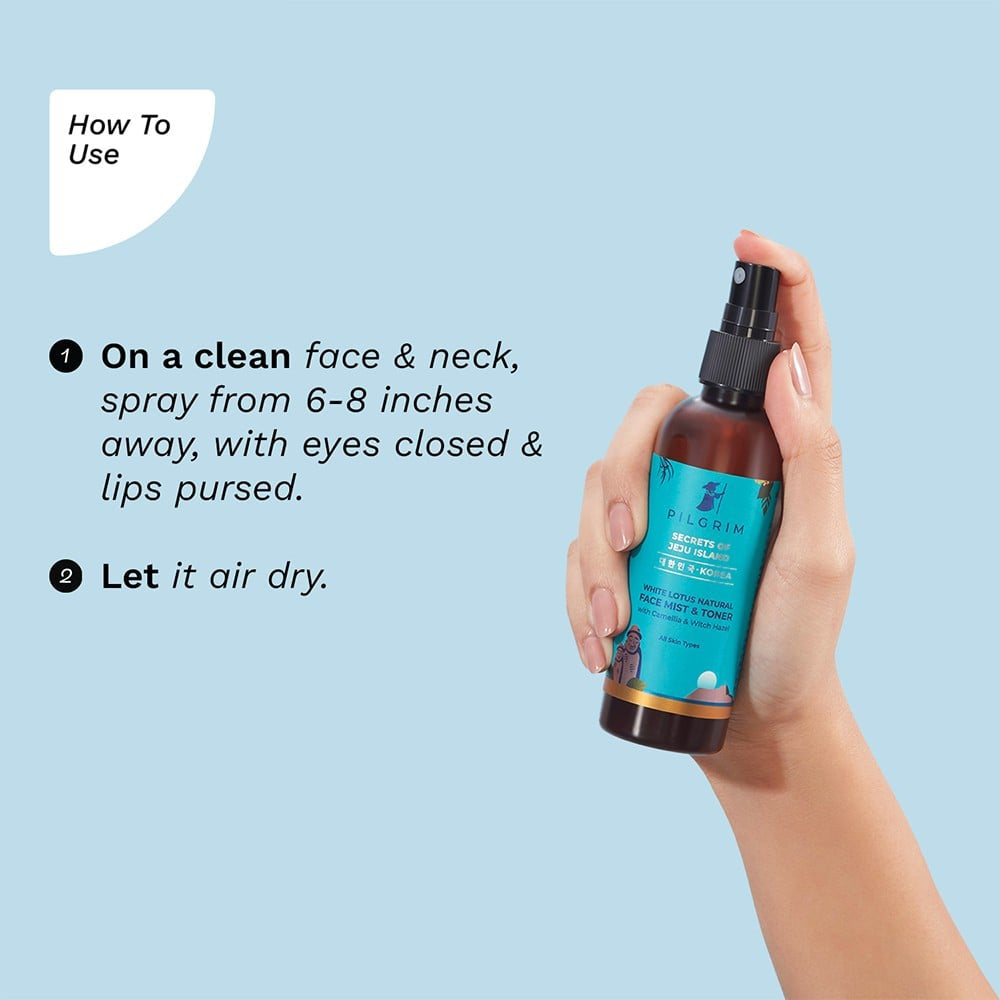 Pilgrim White Lotus Refreshing Face Mist & Toner : 100 ml