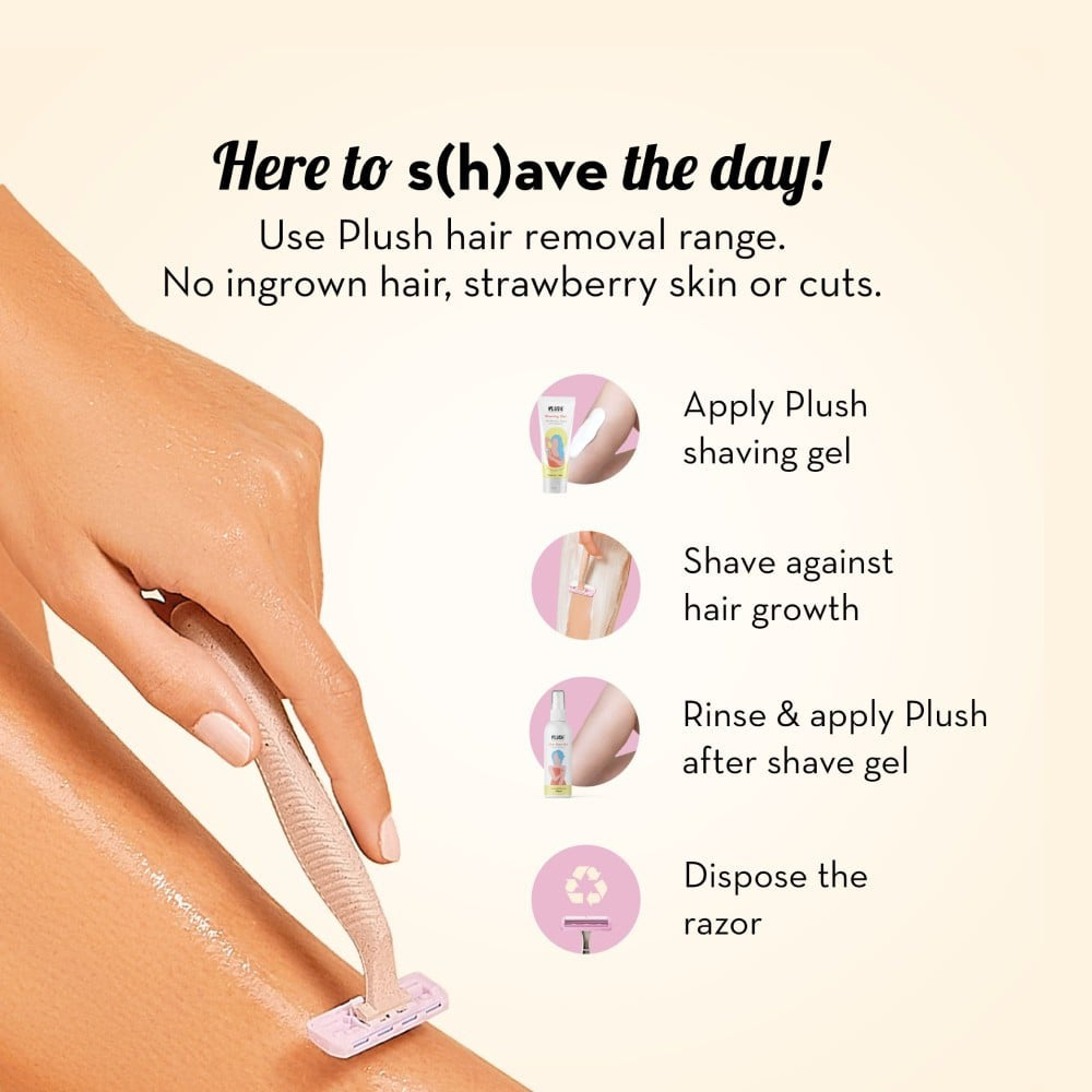 Plush Eco Body Disposable Women's Razor - Pack of 2 : 2 x 1 pack (3 pieces)