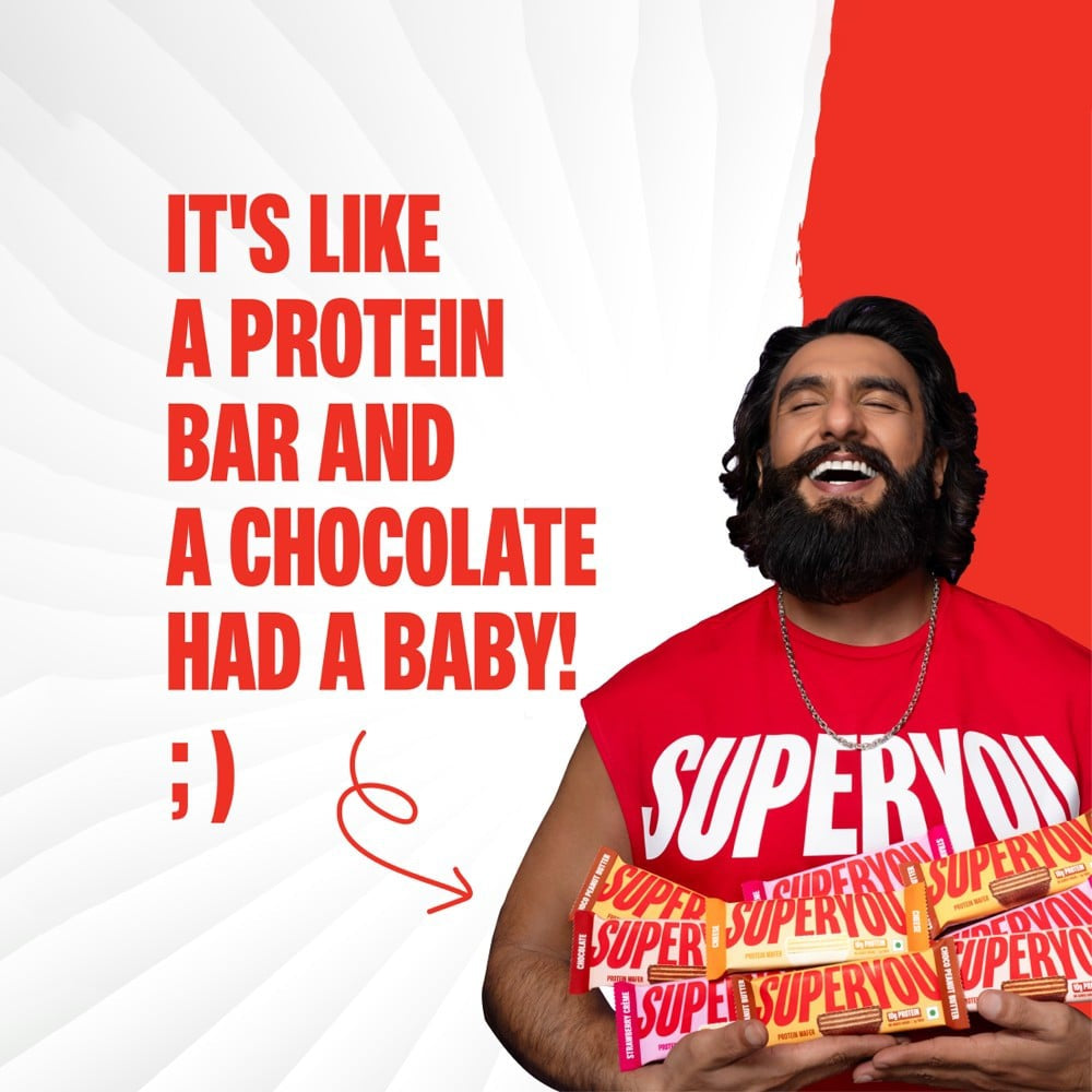 SuperYou Chocolate Wafer Protein Bar - Pack of 4 : 4 x 40 g