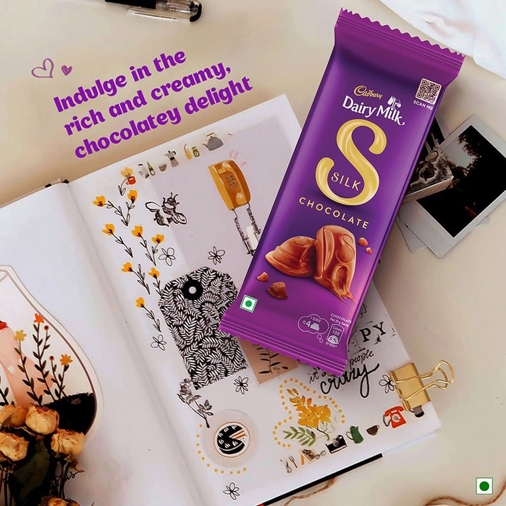 Cadbury Dairy Milk Silk Milk Chocolate Bar 60 g - Pack of 3 : 3 x 60 g