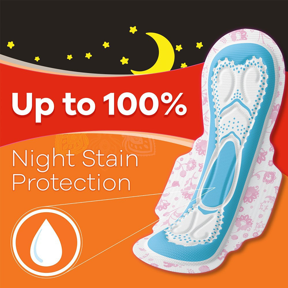 Whisper Choice Nights Sanitary Pads - Pack of 2 : 2 x 1 pack (16 pieces)