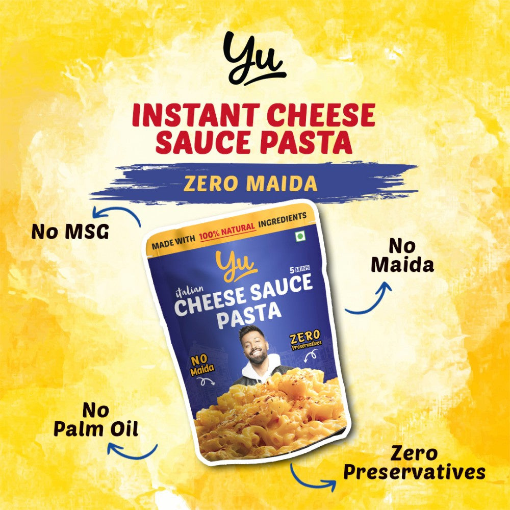 Yu Cheese Sauce Instant Wheat Pasta (Penne) : 4 x 65 g