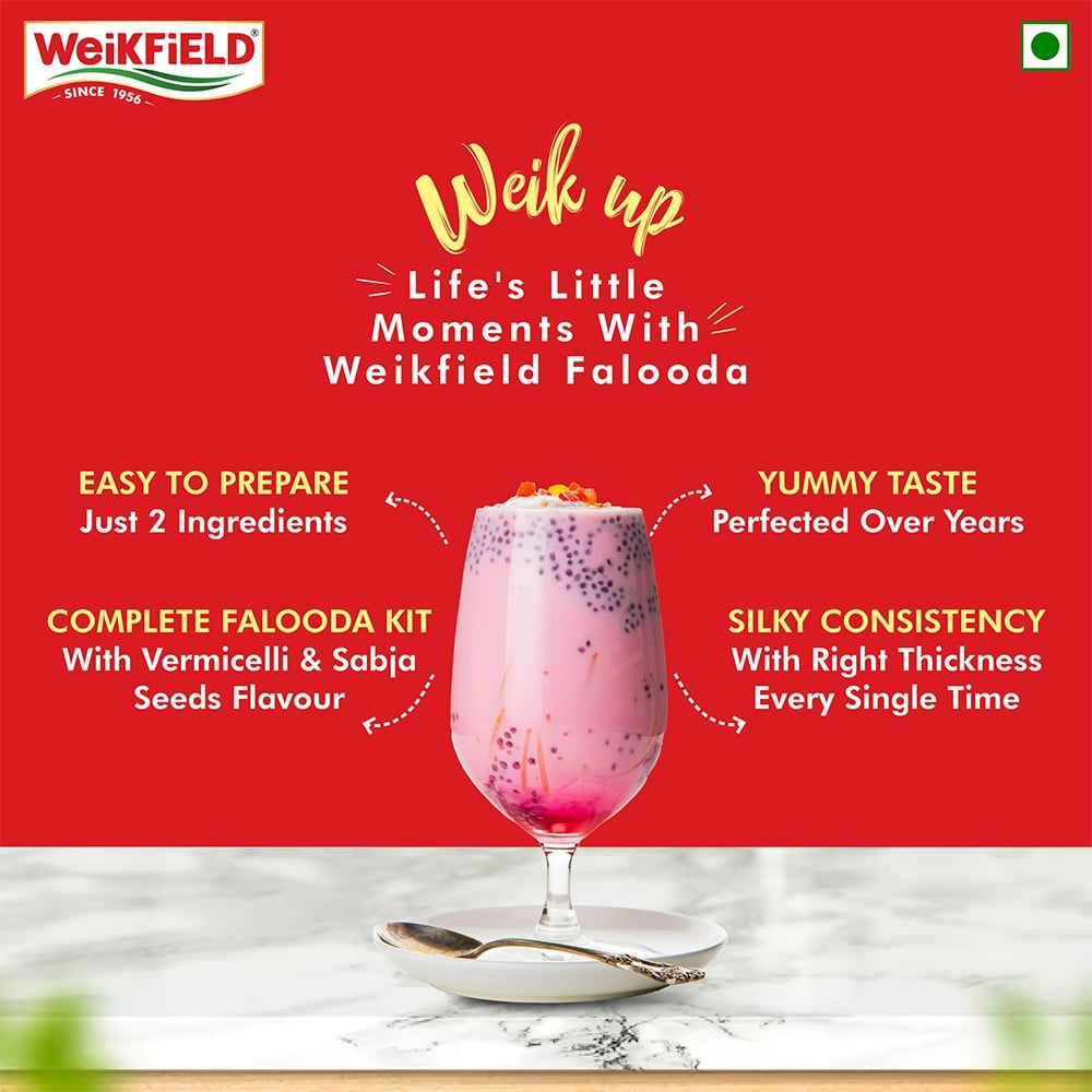 Weikfield Strawberry Falooda Dessert Mix : 200 g