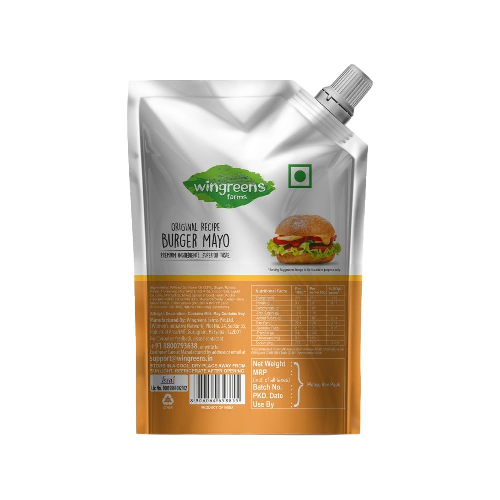 Wingreens Farms Burger Regular Mayonnaise : 450 g