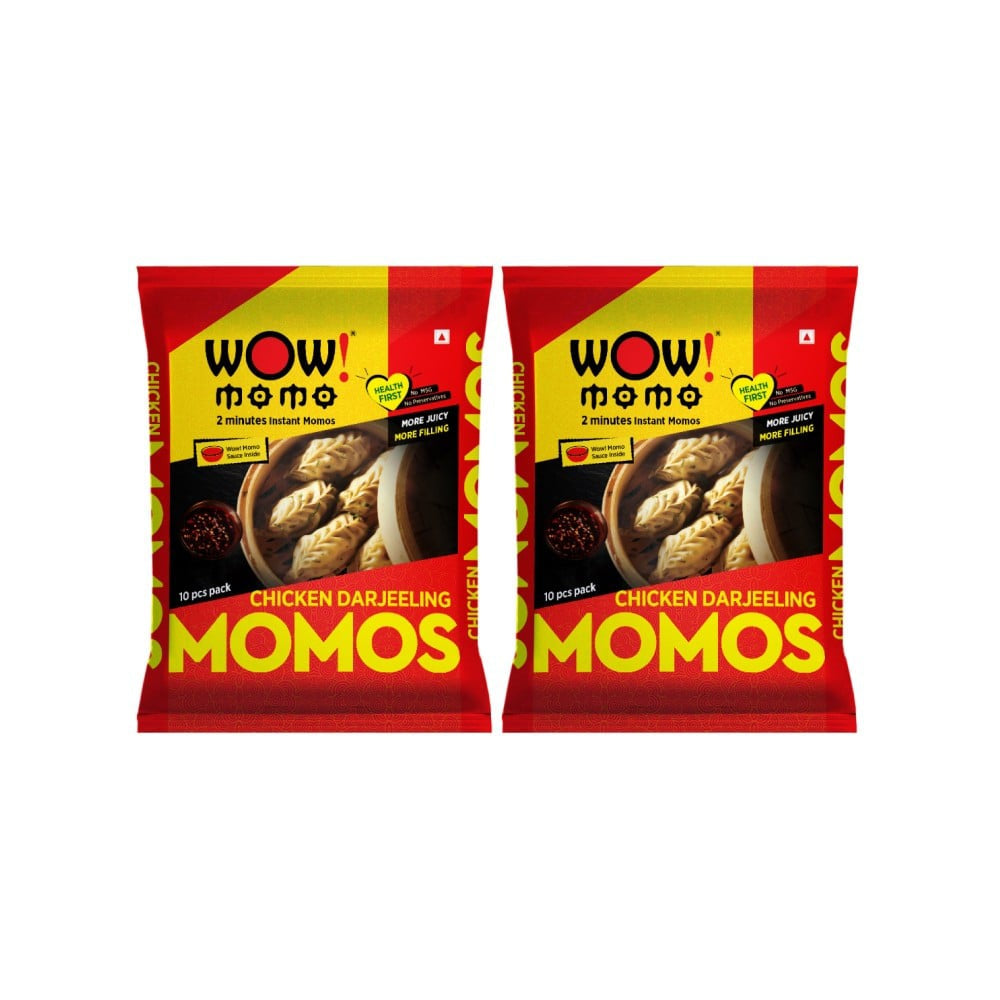 Wow! Momo Darjeeling Chicken Momos (Frozen) - Pack of 2 : 2 x 1 pack (10 pieces)