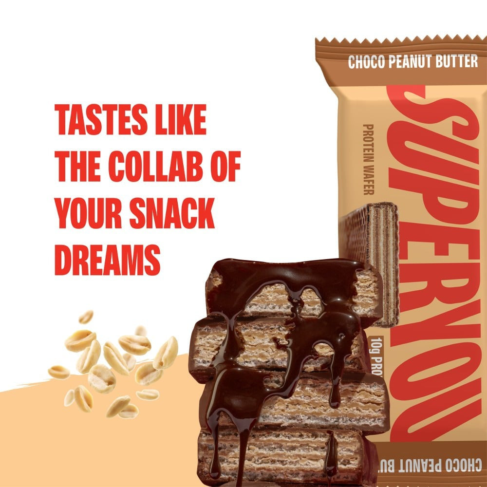 SuperYou Choco Peanut Butter Wafer Protein Bar - Pack of 4 : 4 x 40 g