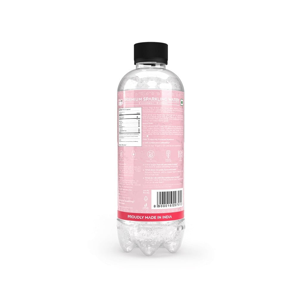 Polka Pop Zero Sugar Cranberry Sparkling Water : 300 ml