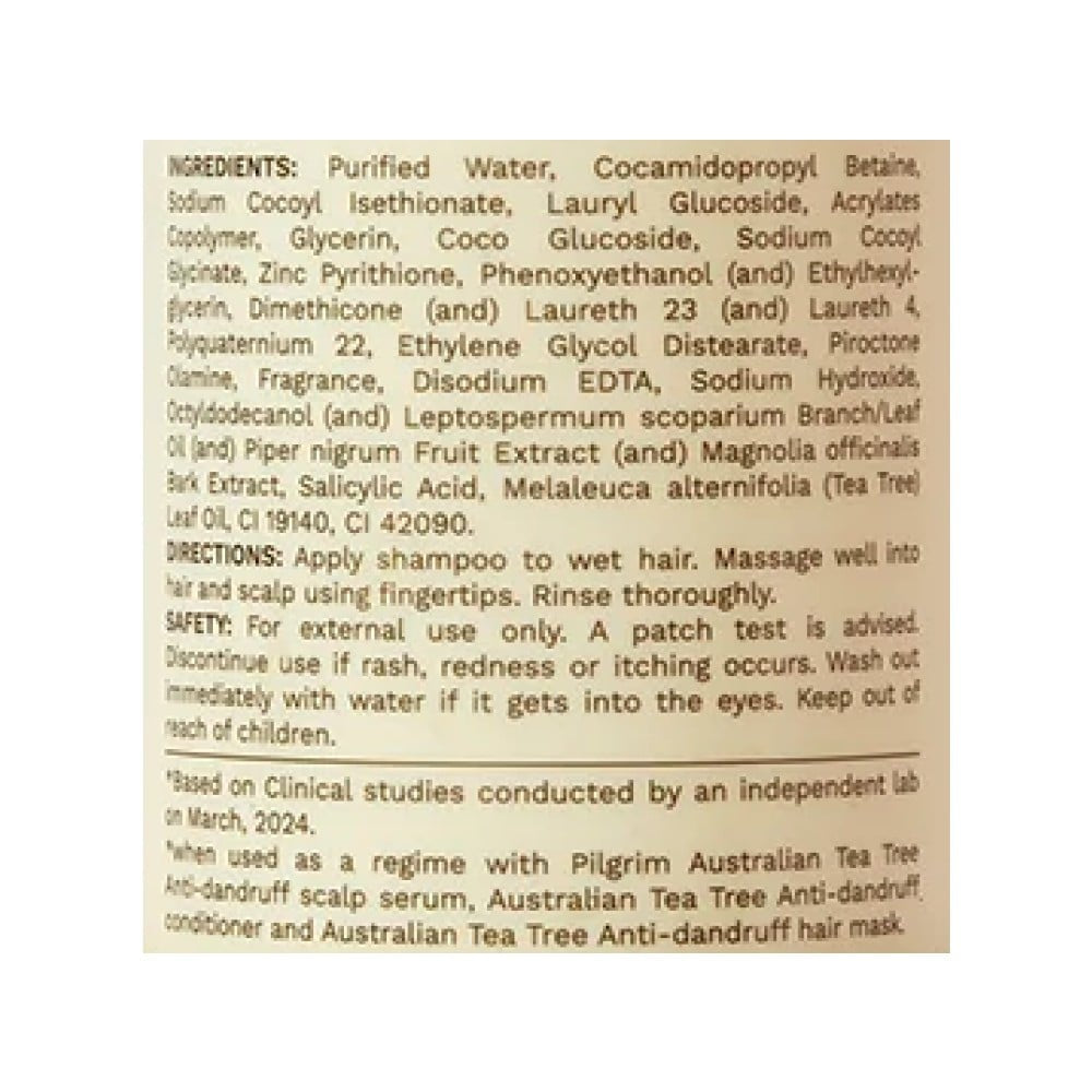 Pilgrim Australian Tea Tree Non-Drying Anti-Dandruff Shampoo - Pack of 2 : 2 x 200 ml