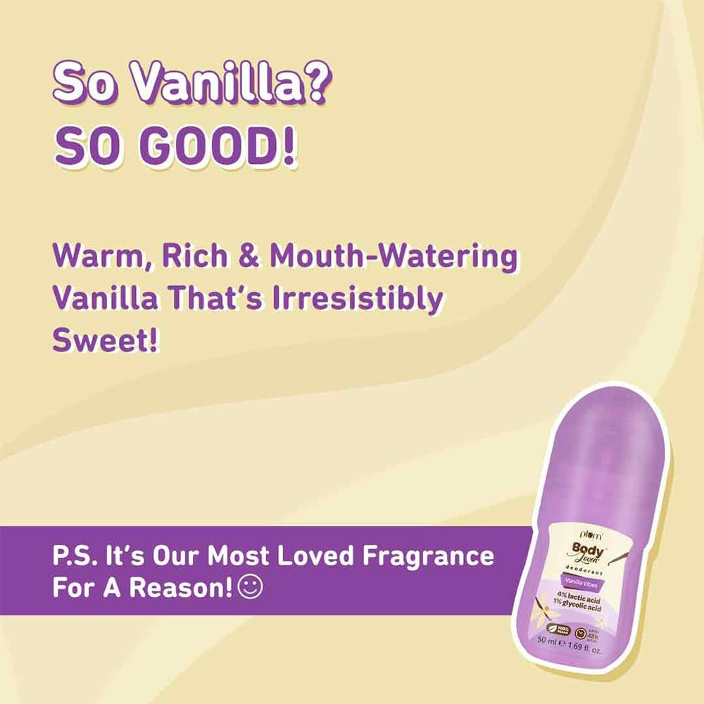 Plum BodyLovin' Vanilla Vibes Deodorant Roll on - Pack of 2 : 2 x 50 ml