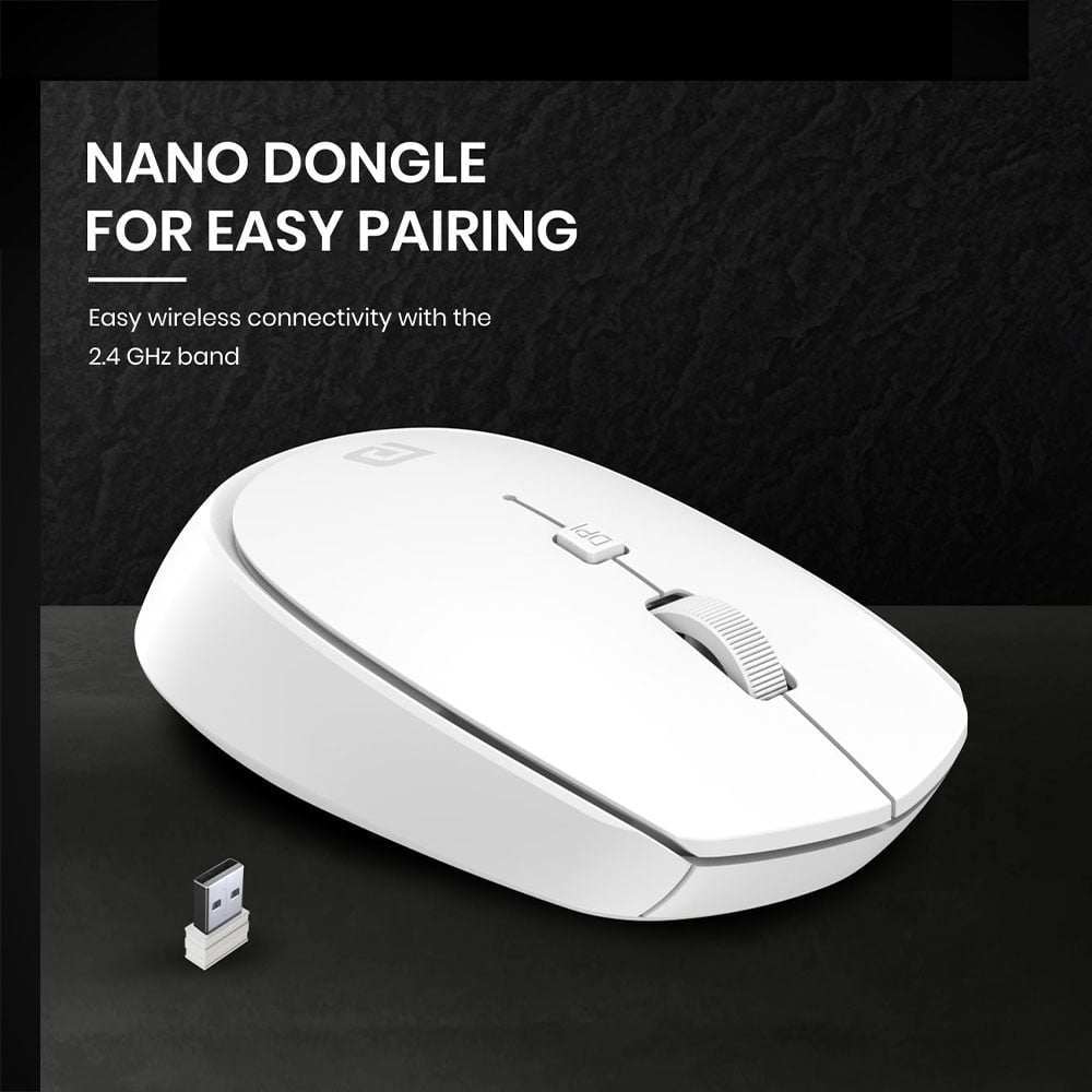 Portronics Toad 23 Wireless Mouse (White) : 1 unit