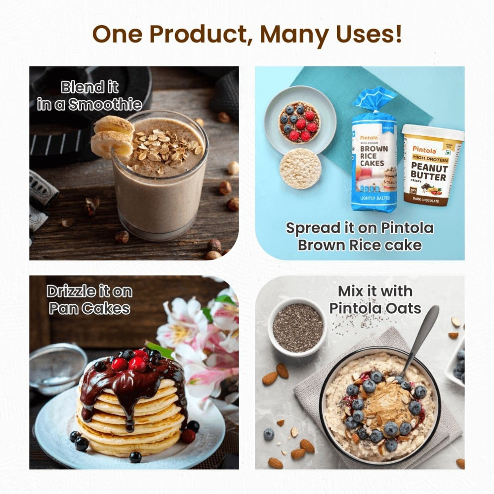 Pintola Dark Chocolate Creamy Peanut Butter (High Protein) : 510 g