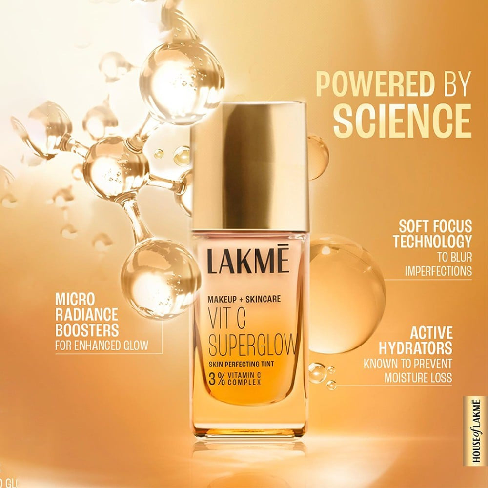 Lakme Makeup + Skincare Vitamin C SuperGlow Foundation (Cool Ivory) : 25 ml