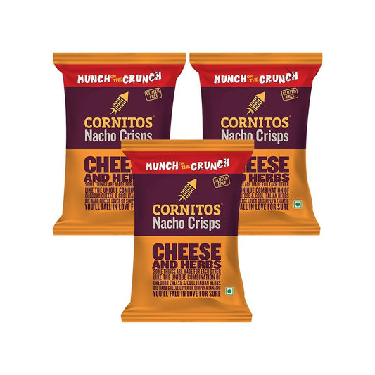 Cornitos Cheese & Herbs Nachos - Pack of 3 : 3 x 75 g
