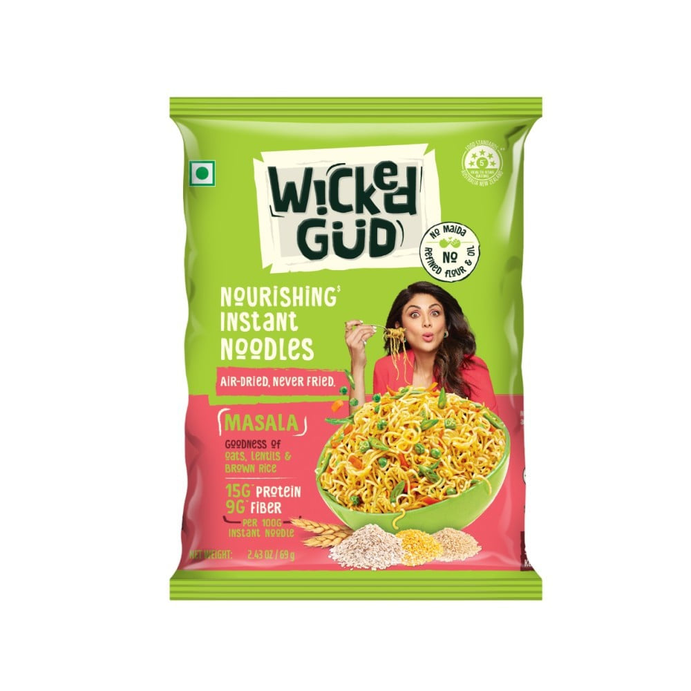 WickedGud Masala No Maida & No Oil Instant Noodles : 69 g