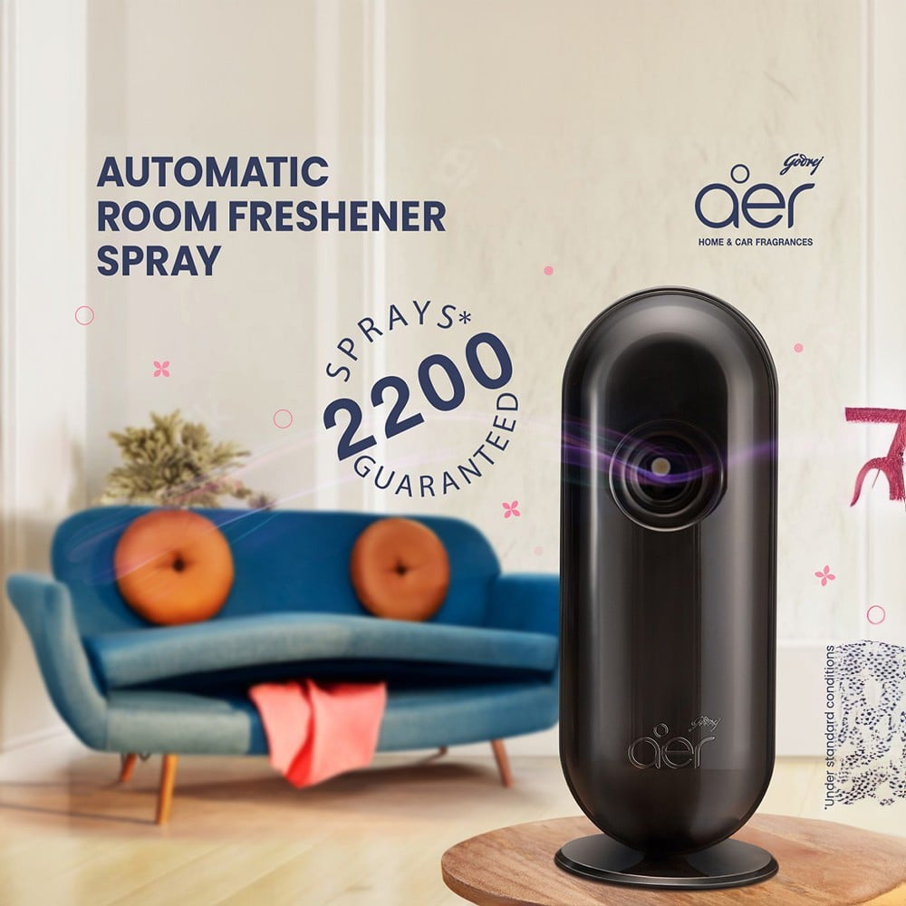 Godrej Aer Matic Air Freshener - Violet Valley Bloom (Machine + Refill) : 225 ml + 1 piece