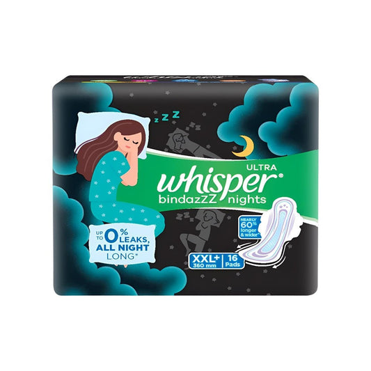 Whisper Ultra Nights Sanitary Pads : 16 pieces
