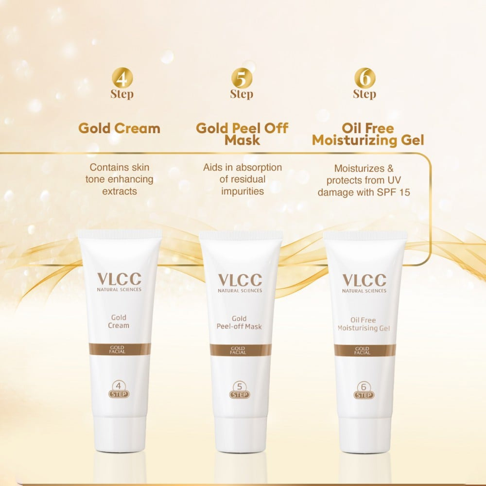 VLCC Gold Facial Kit For Luminous & Radiant Complexion - Pack of 2 : 2 x 60 g