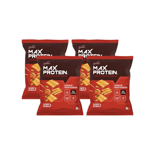 RiteBite Max Protein Chinese Manchurian Chips - Pack of 4 : 4 x 60 g