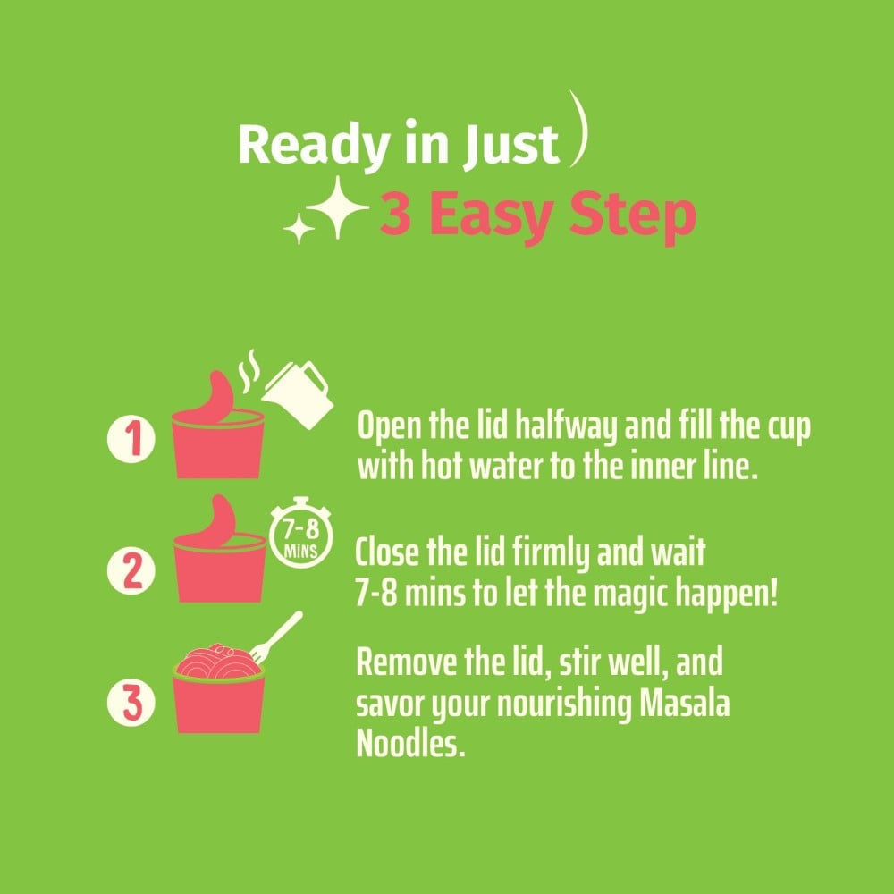 WickedGud Nourishing Masala Cup Noodles : 67 g