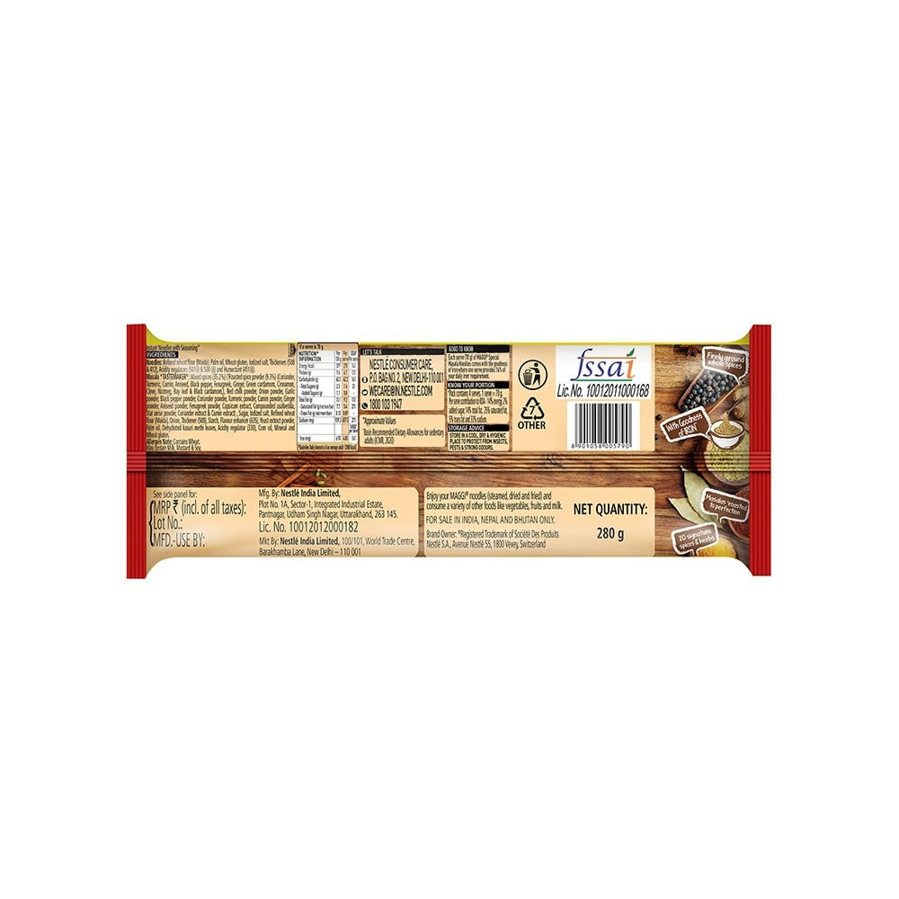 Maggi 2-Minute Special Masala Instant Noodles : 4 x 70 g
