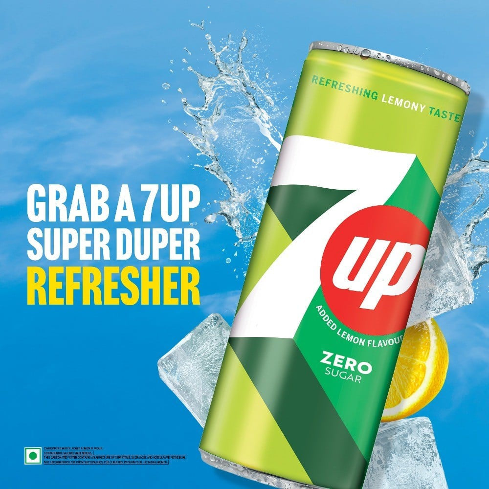 7UP Zero Sugar Soft Drink : 330 ml
