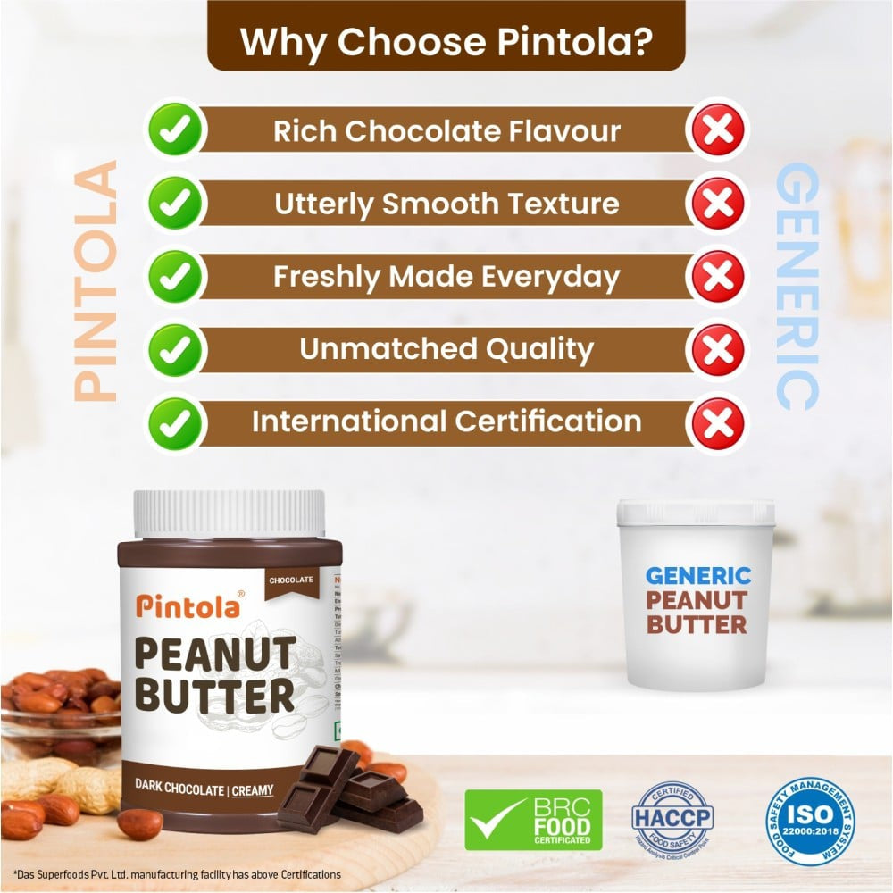 Pintola Dark Chocolate Creamy Peanut Butter : 1 kg