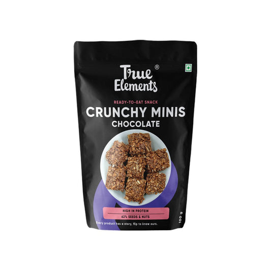 True Elements Crunchy Minis Chocolate Bar : 100 g