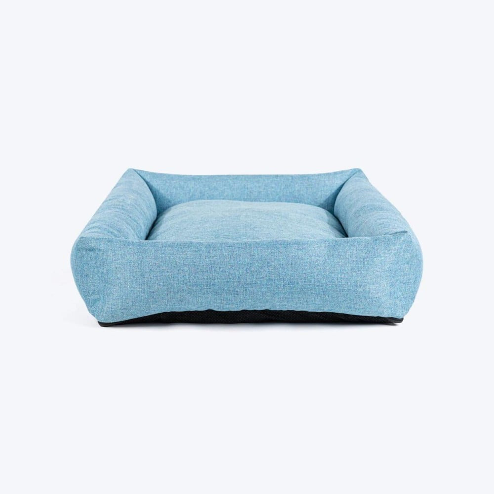HUFT Cotton Twill Nesting Nook Dog Pet Mattress (Blue) : Large