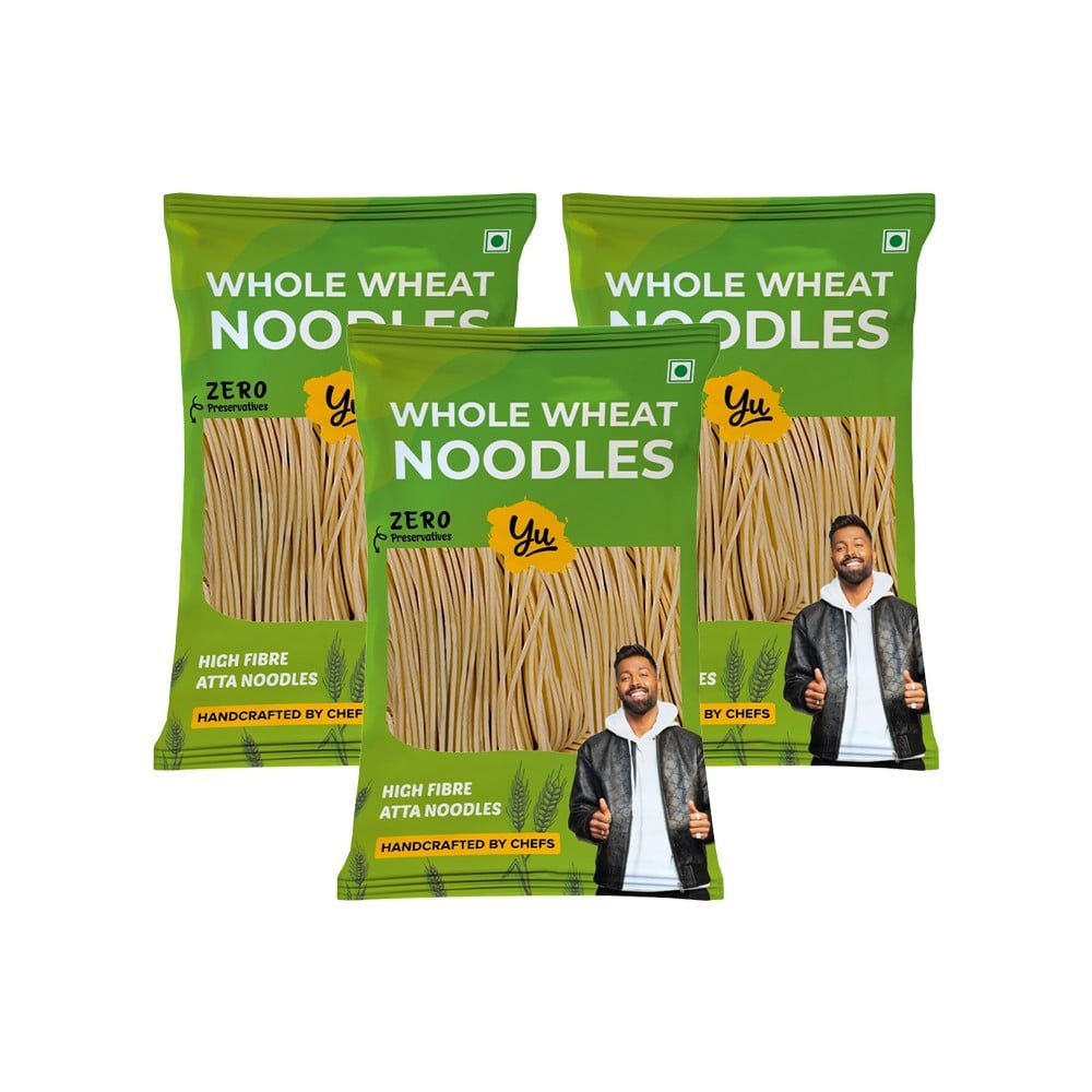 Yu 100% Whole Wheat Noodles - Pack of 3 : 3 x 150 g
