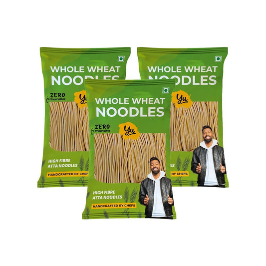 Yu 100% Whole Wheat Noodles - Pack of 3 : 3 x 150 g