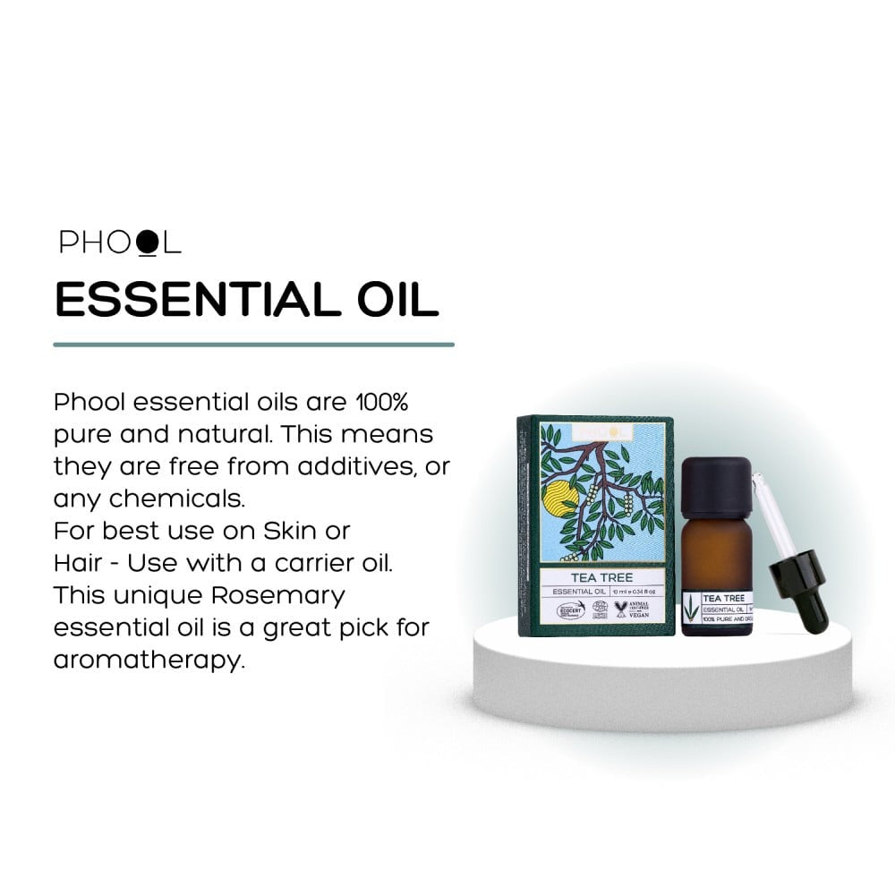 Phool Tea Tree Essential Oil - For skin care and acne control : 10 ml