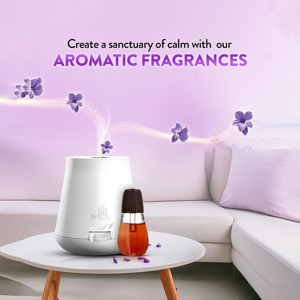 Airwick Essential Automatic Fragrance Mist Diffuser Refill (Relaxing Lavender) - Pack of 3 : 3 x 20 ml