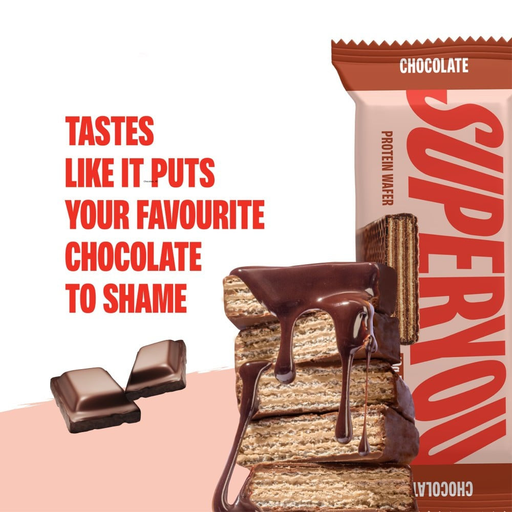 SuperYou Chocolate Wafer Protein Bar - Pack of 4 : 4 x 40 g
