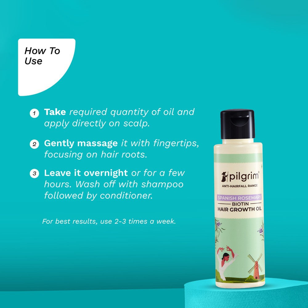 Pilgrim Spanish Rosemary Biotin Growth Hair Oil : 100 ml