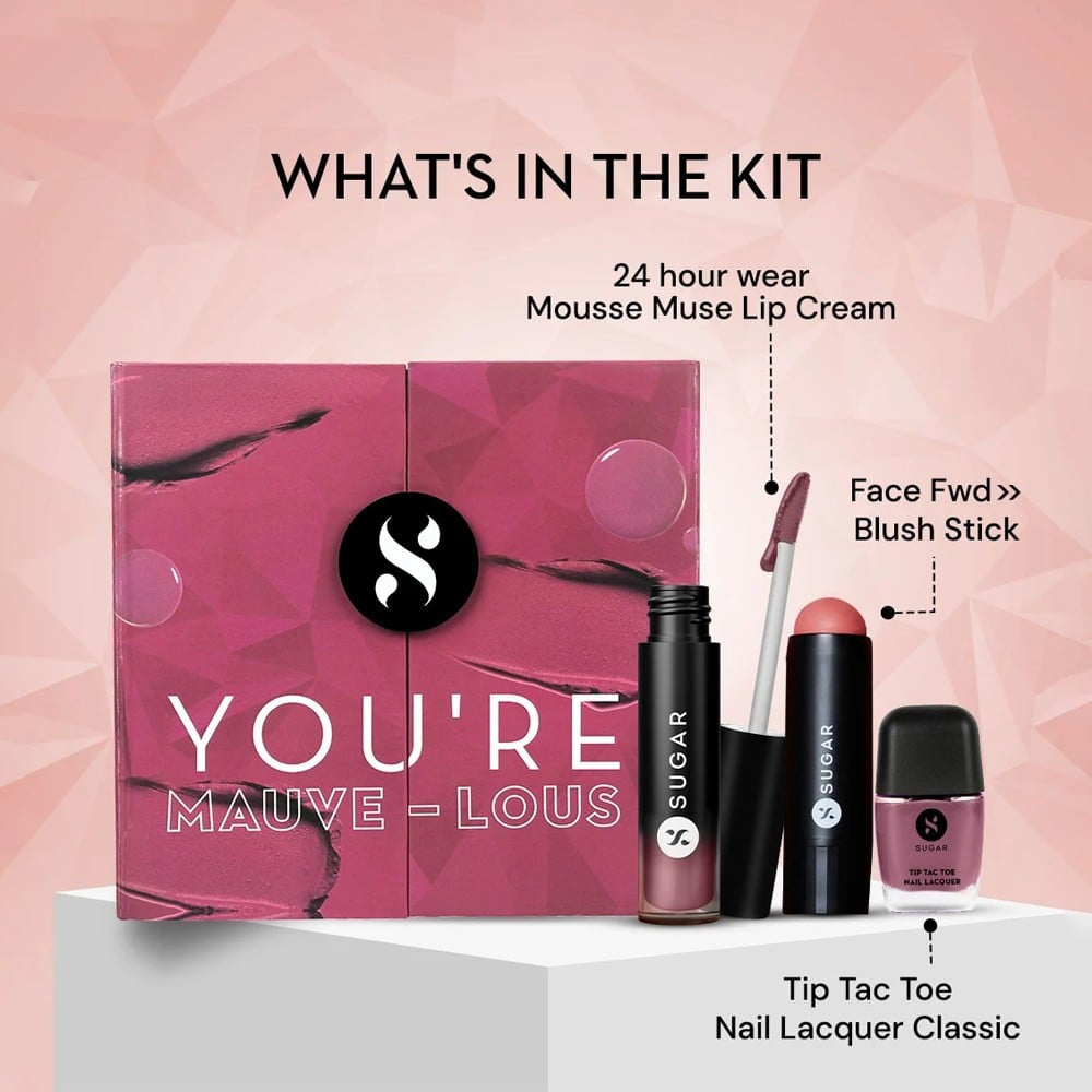 SUGAR You're Mauve-lous Make Up Kit Gift Set : 1 pack (3 pieces)