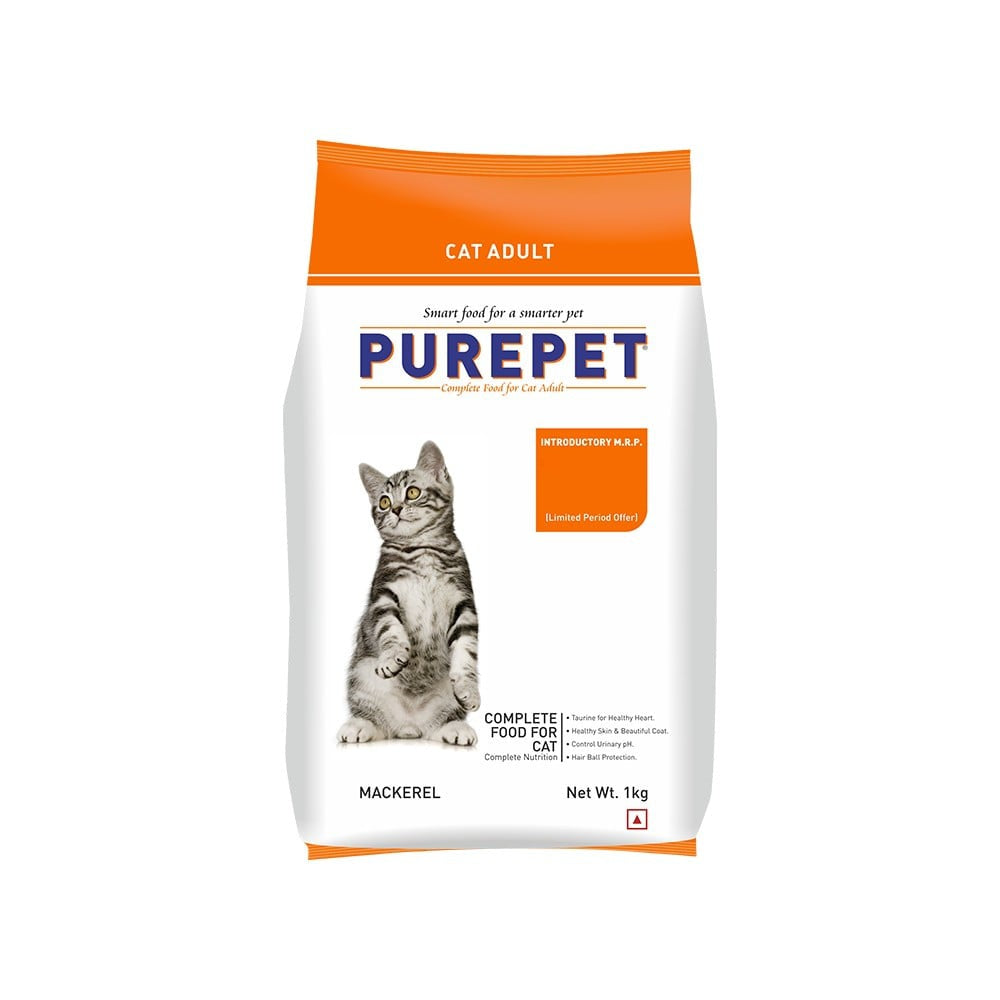 PurePet Mackerel Adult Cat Food : 1 kg