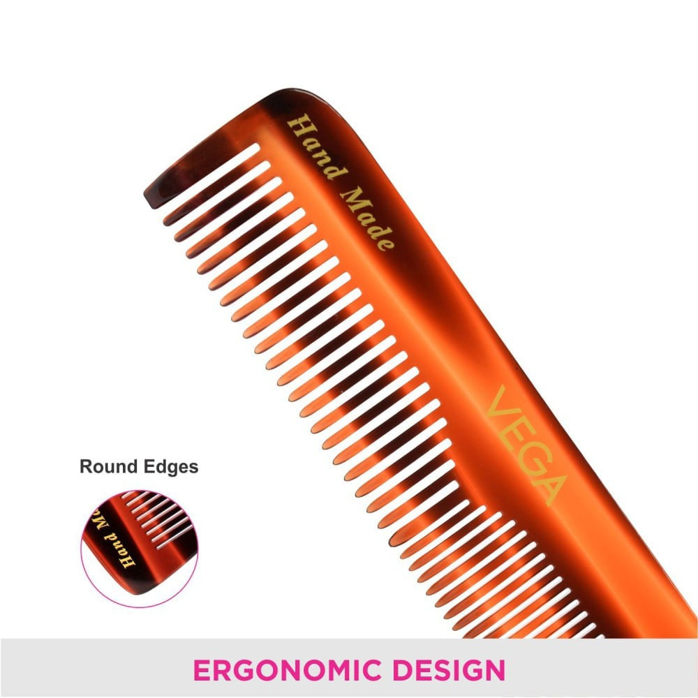 Vega Pocket Hair Comb (Orange, Brown) : 1 piece