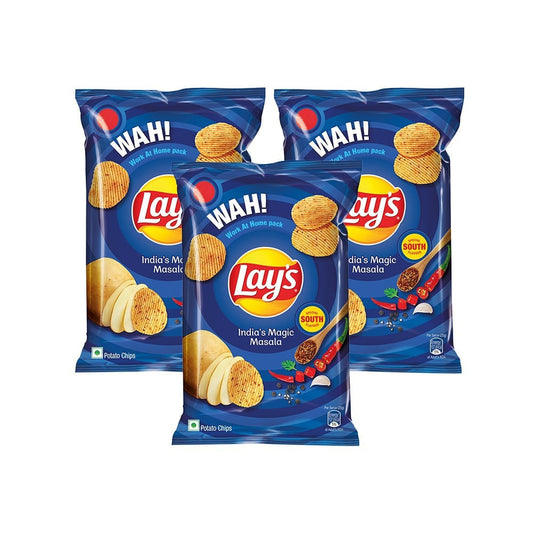 Lay's India's Magic Masala Potato Chips (143 g) - Pack of 3 : 3 x 143 g