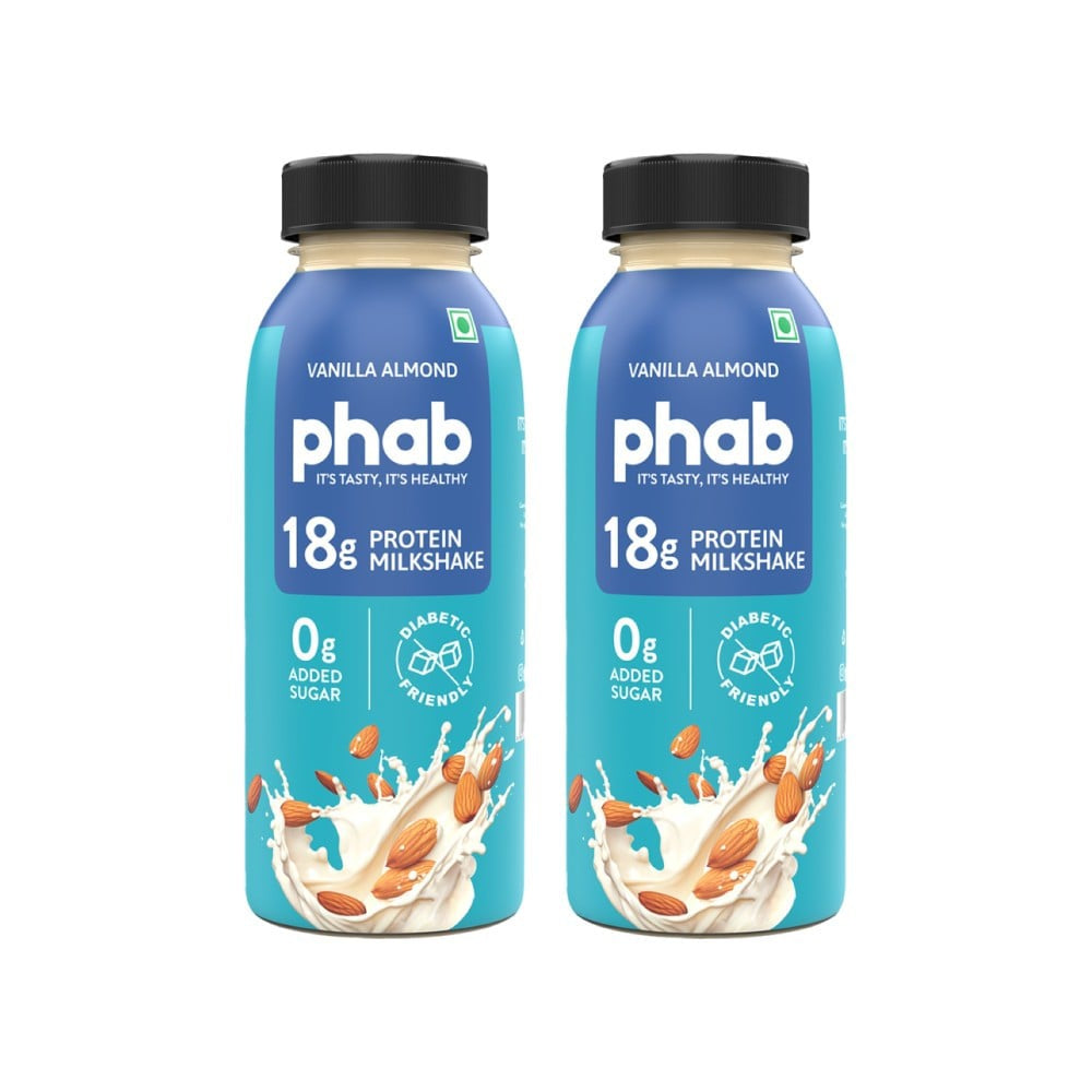 Phab Vanilla Almond Protein Milkshake : 2 x 200 ml