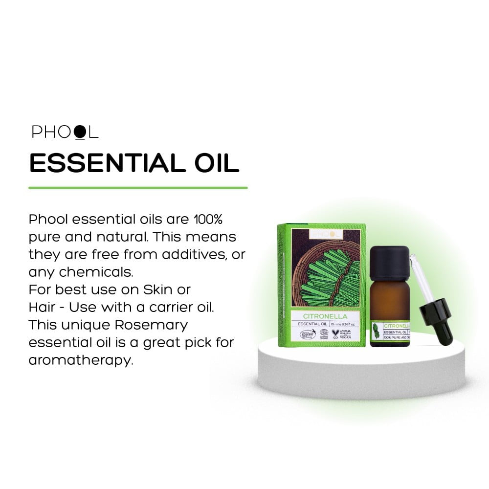 Phool Citronella Essential Oil - Natural Mosquito Repellent : 10 ml