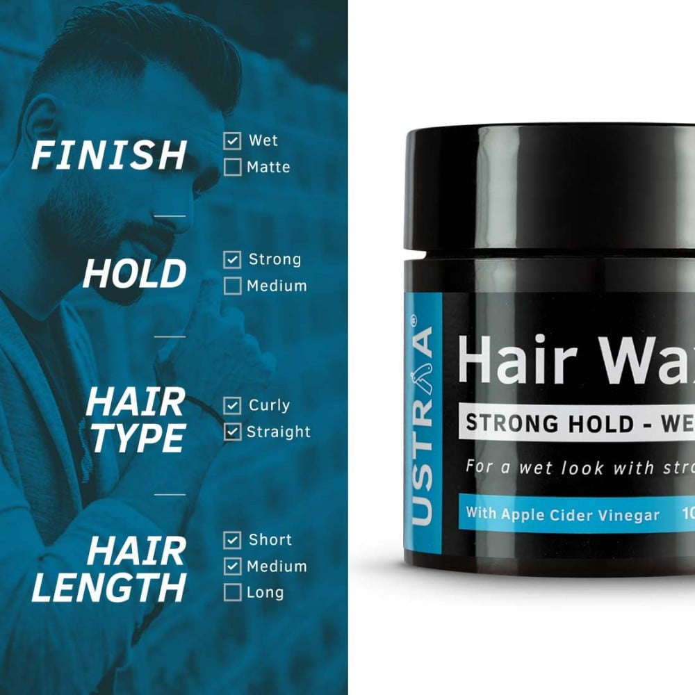 Ustraa Strong Hold Hair Wax - Wet Look : 100 g