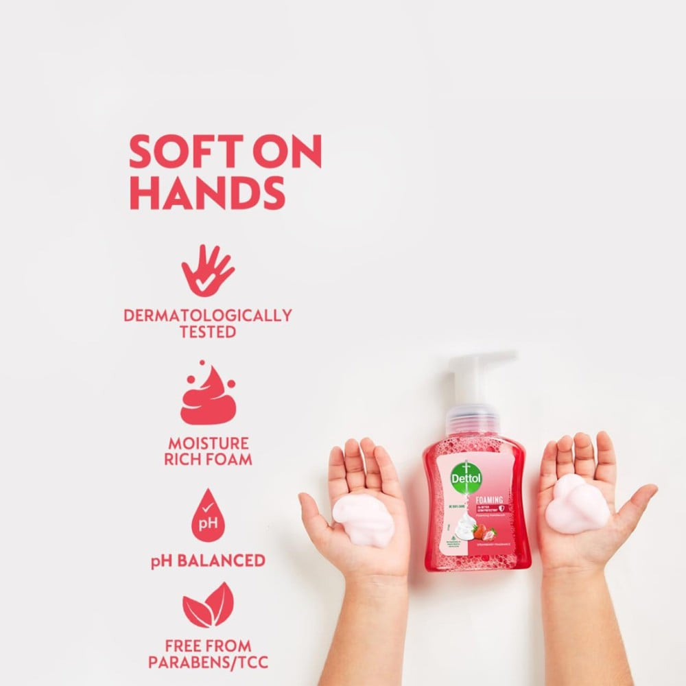 Dettol Strawberry Fragrance Foaming Handwash : 250 ml