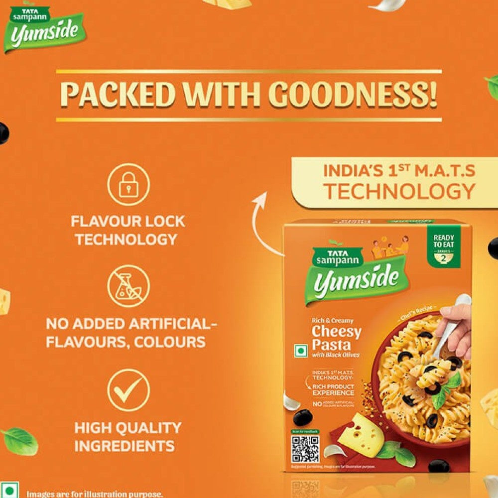 Tata Sampann Yumside Cheesy Pasta With Black Olives - Ready to Eat : 285 g
