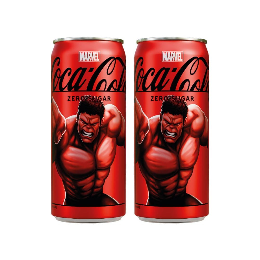 Coca-Cola Zero Sugar Soft Drink Can - Pack of 2 : 2 x 300 ml