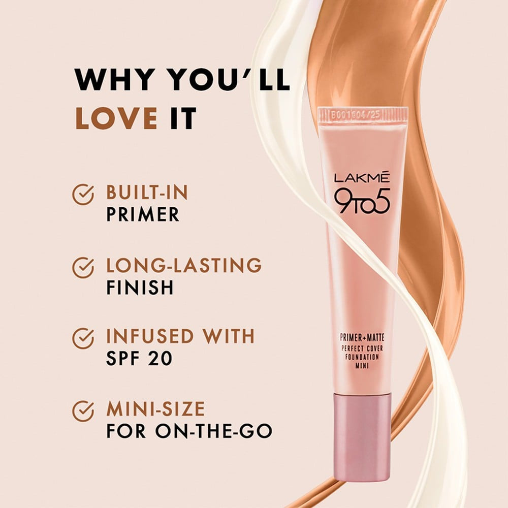 Lakme 9To5 Perfect Cover Mini Foundation (Warm Beige) : 15 ml