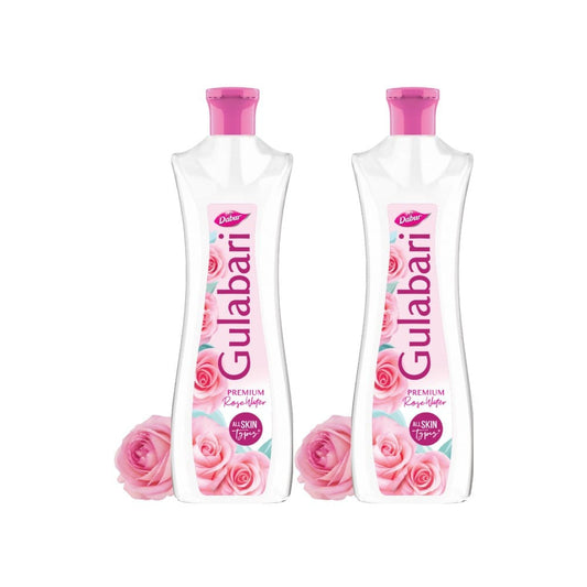 Dabur Gulabari Premium Rose Water Paraben Free Skin Toner - 400 ml - Pack of 2 : 2 x 400 ml