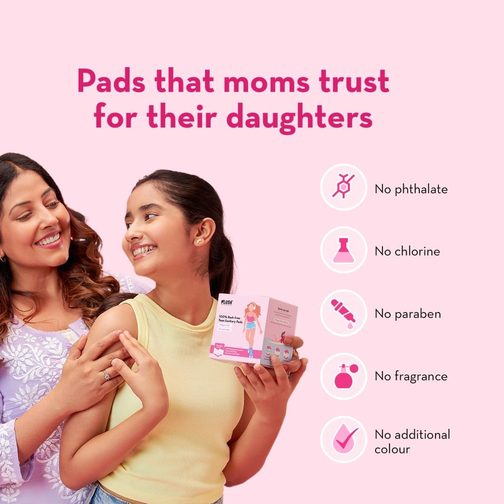 Plush Teen Sanitary Pads (with Elevated Core) : 12 pieces