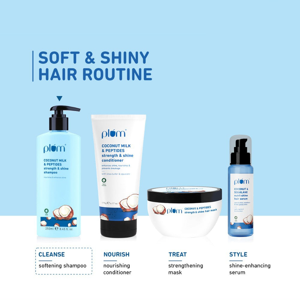 Plum Soft & Shiny Hair Duo Shampoo & Conditioner : 1 pack (2 pieces)