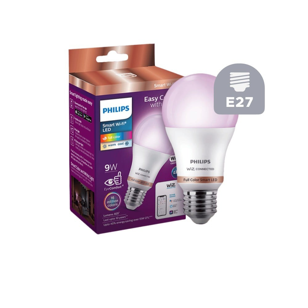 Philips Lighting Wiz Wi-Fi Enabled 9W Smart Bulb (White) : 1 piece