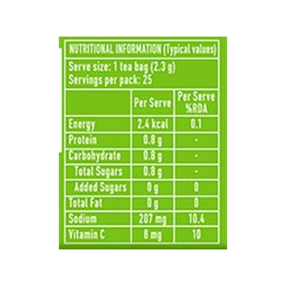 Tetley Kahwa Green Tea Bags : 1 pack (25 units)